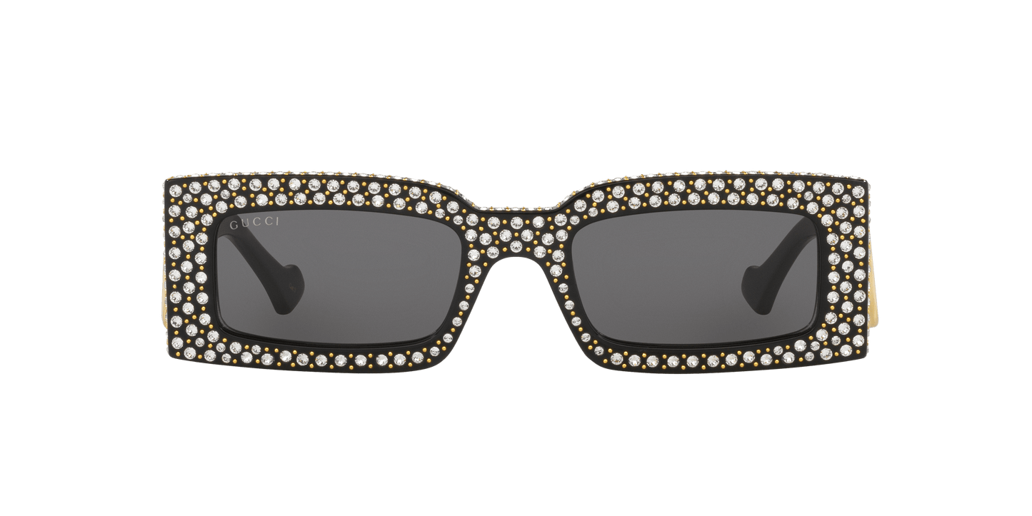 Gucci Sunglasses Black Shiny – Grey | GUCCI GG1425S Black Shiny-Grey