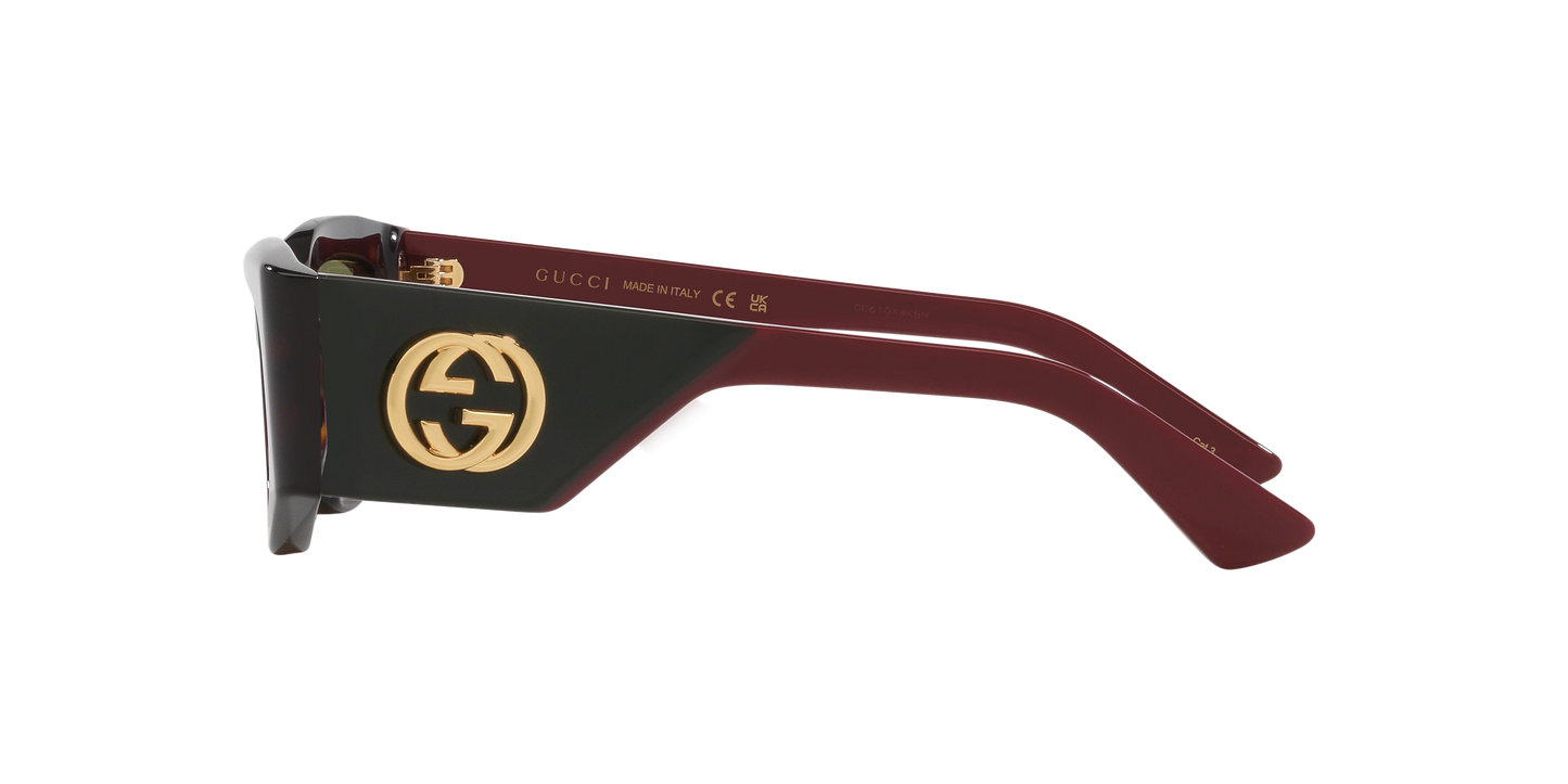 Gucci Tortoise-Green Sunglasses | GUCCI GG1664S Tortoise-Green