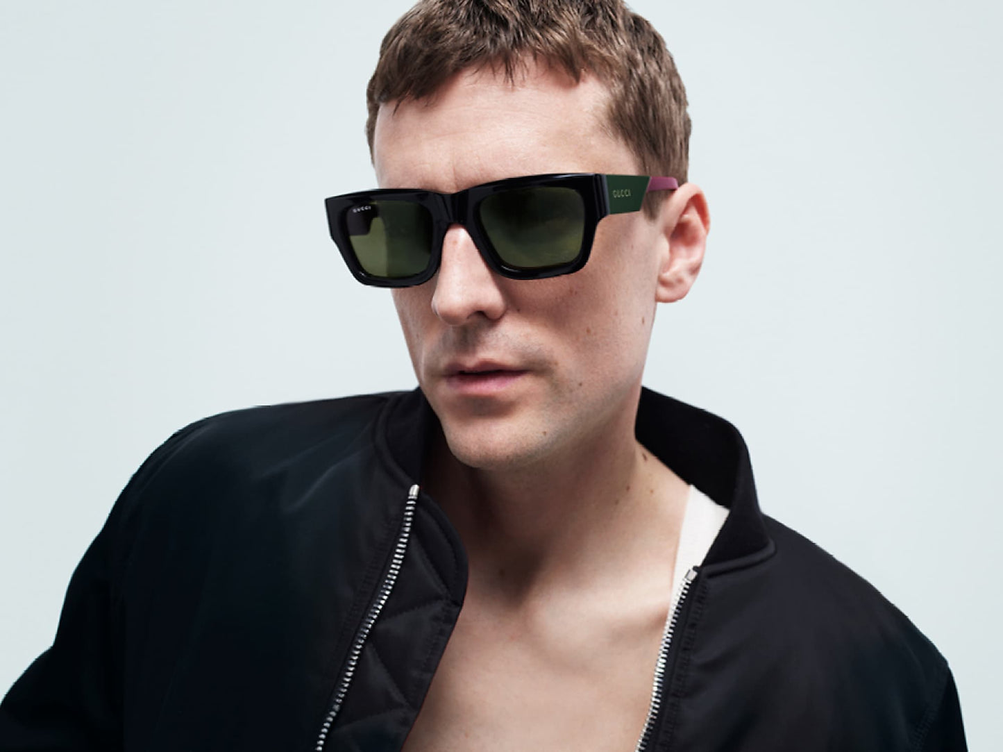 Gucci Sunglasses Black-Green | GUCCI GG1668S Black-Green