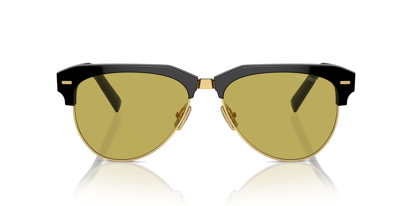 MIU MIU MU 09ZS Black-Green Sunglasses