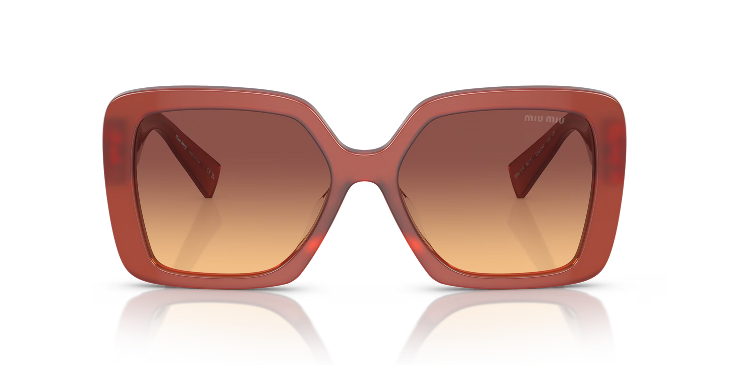 משקפי שמש מיו מיו אדום-כתום | MIU MIU MU 10YS Red-Orange