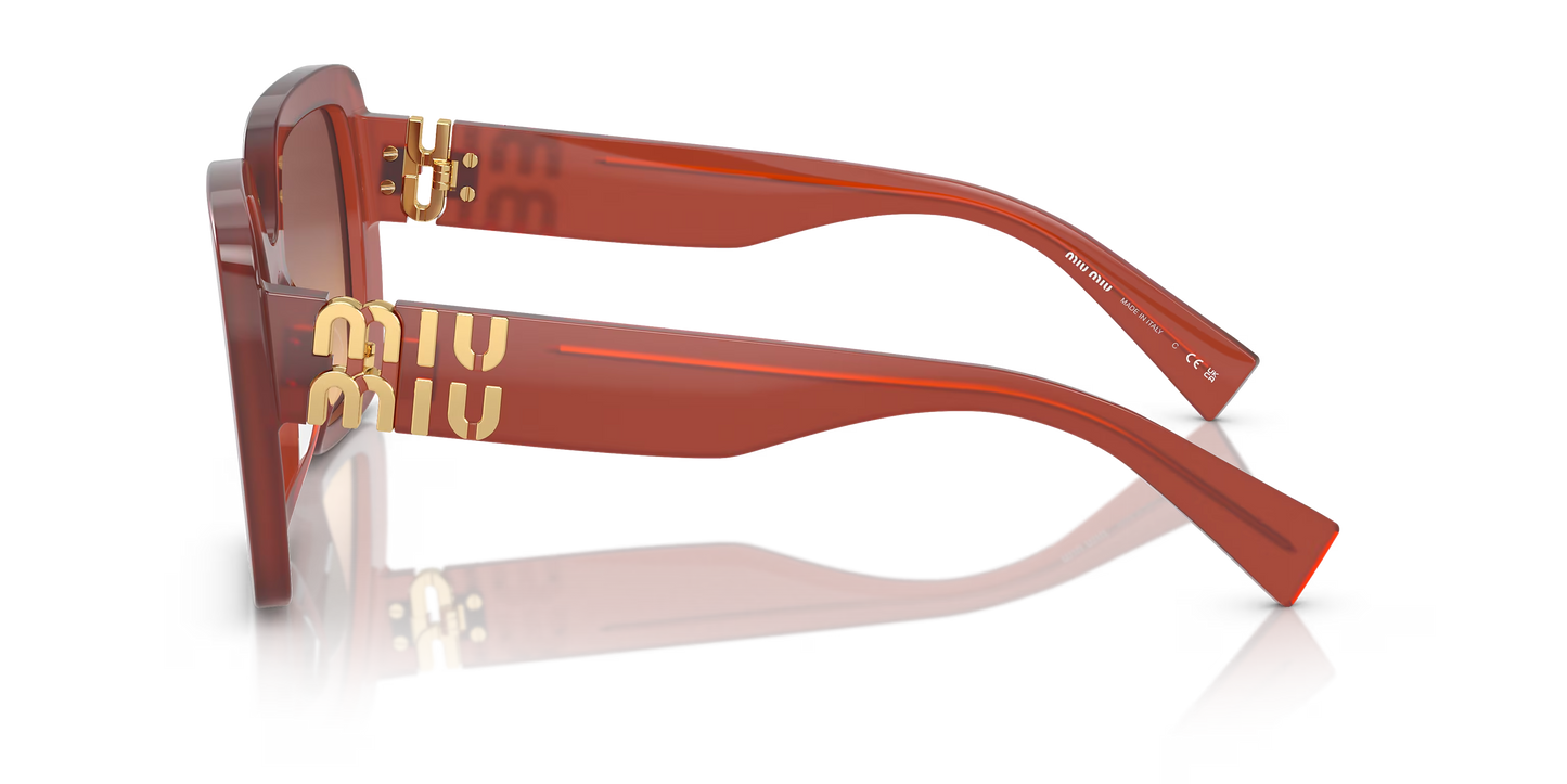 משקפי שמש מיו מיו אדום-כתום | MIU MIU MU 10YS Red-Orange