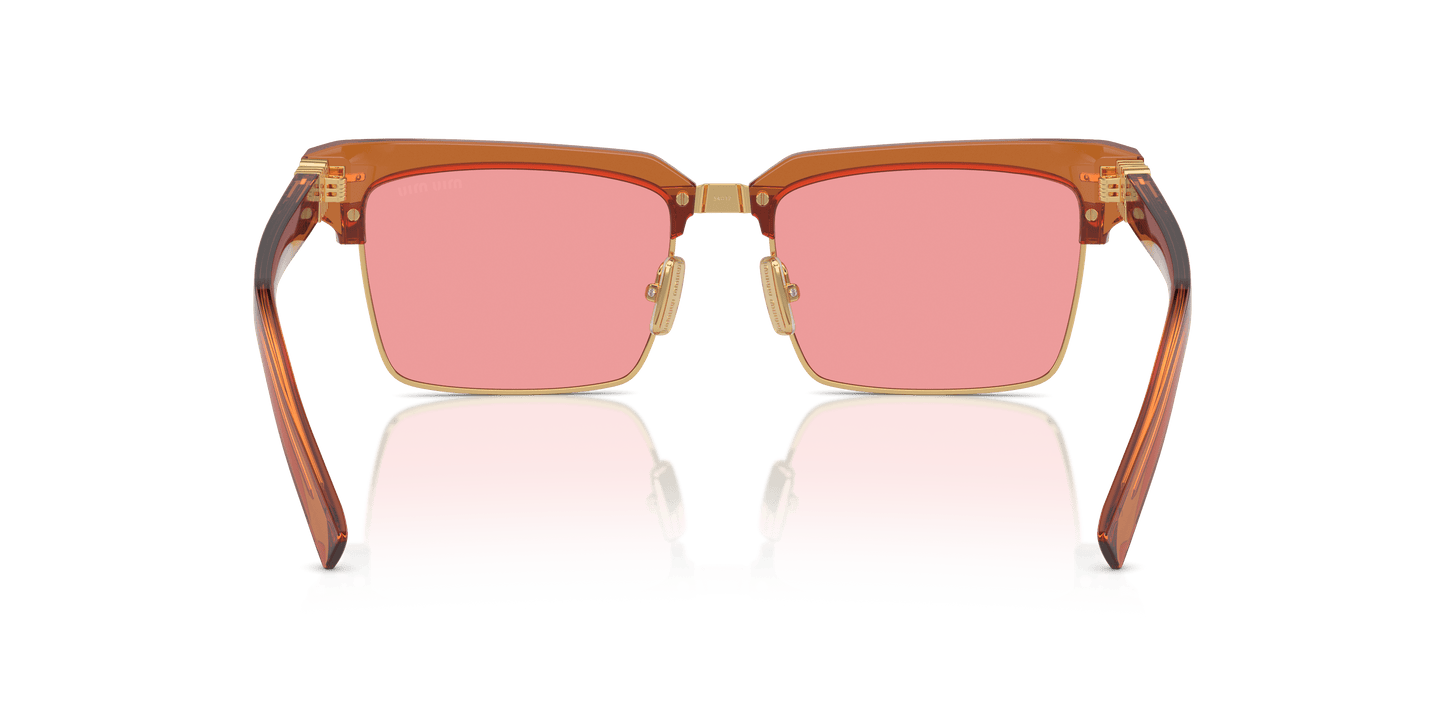 משקפי שמש של מיו מיו קרמל שקוף-ורוד | MIU MIU MU 10ZS Caramel Trasparent-Pink