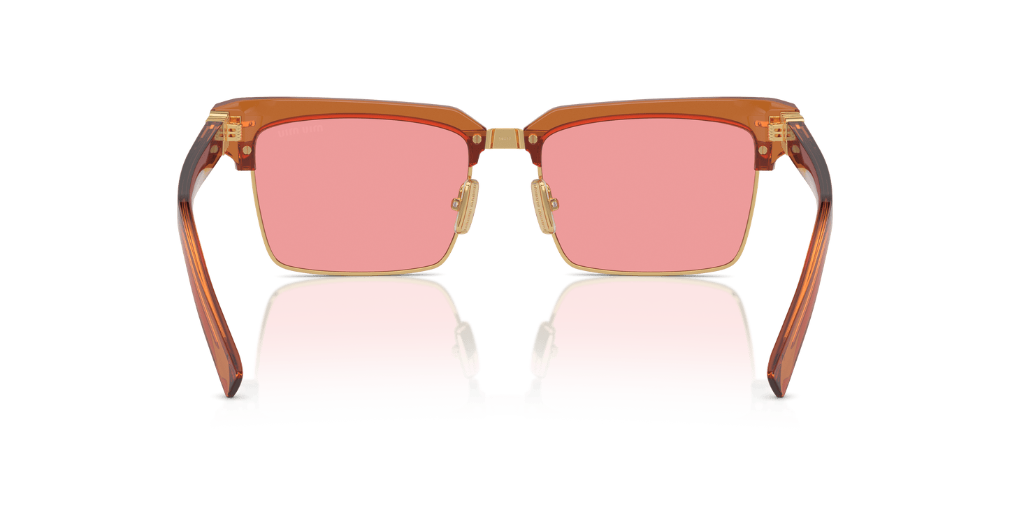 MIU MIU MU 10ZS Caramel Transparent-Pink Sunglasses | MIU MIU MU 10ZS Caramel Transparent-Pink