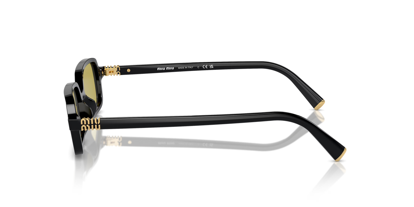 משקפי שמש מיו מיו שחור-ירוק | MIU MIU MU 11ZS Black-Green