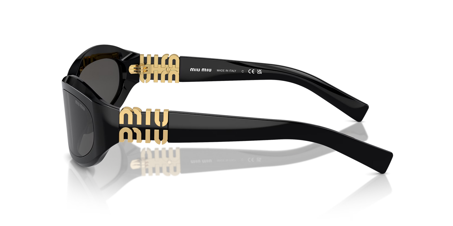 משקפי שמש מיו מיו שחור-אפור | MIU MIU MU 14ZS Black-Grey