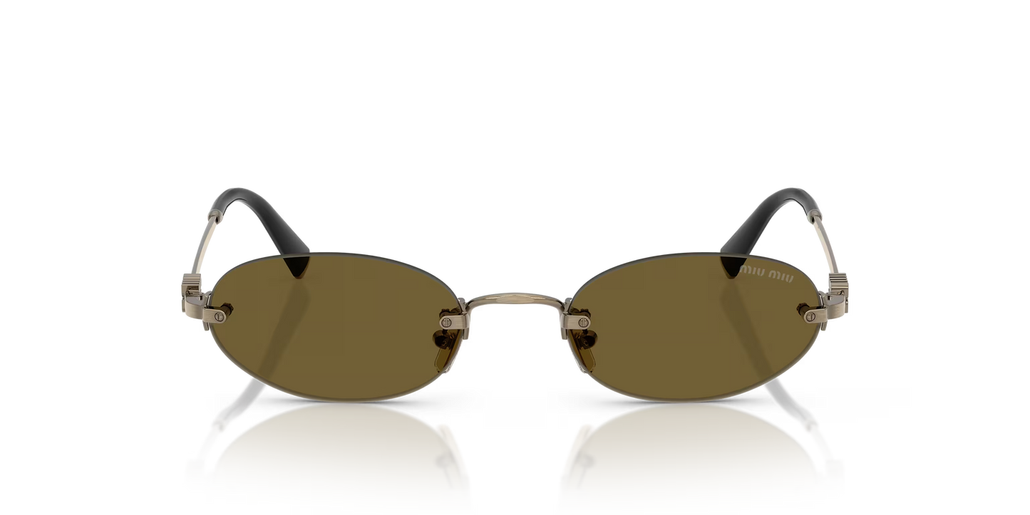 משקפי שמש מיו מיו זהב-חום | MIU MIU MU A54S Gold-Brown