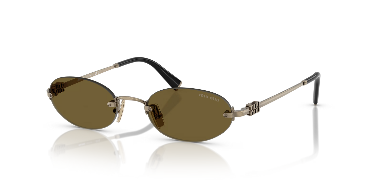 משקפי שמש מיו מיו זהב-חום | MIU MIU MU A54S Gold-Brown