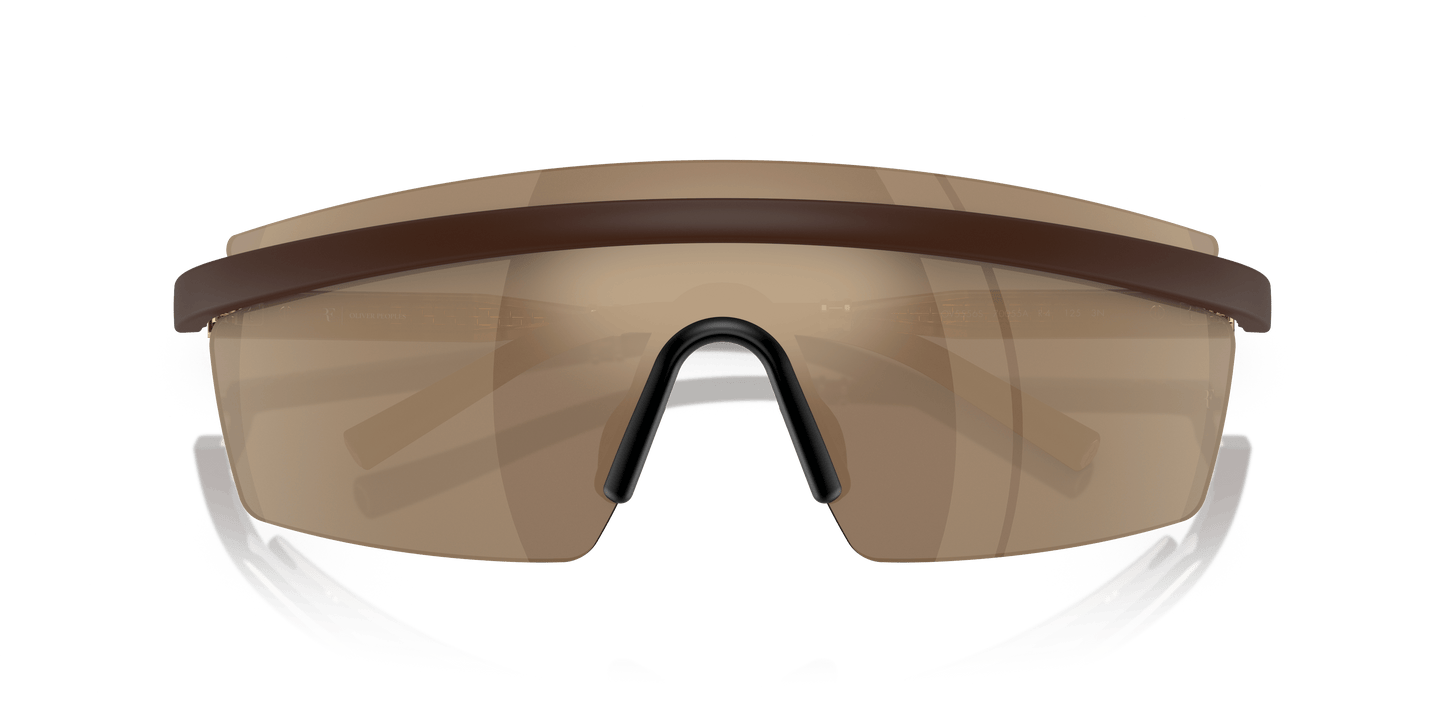 Oliver Peoples Sunglasses Semi-Matte Umber-Desert Flash Mirror | OLIVER PEOPLES OV5556S R-4 Semi-Matte Umber-Desert Flash Mirror