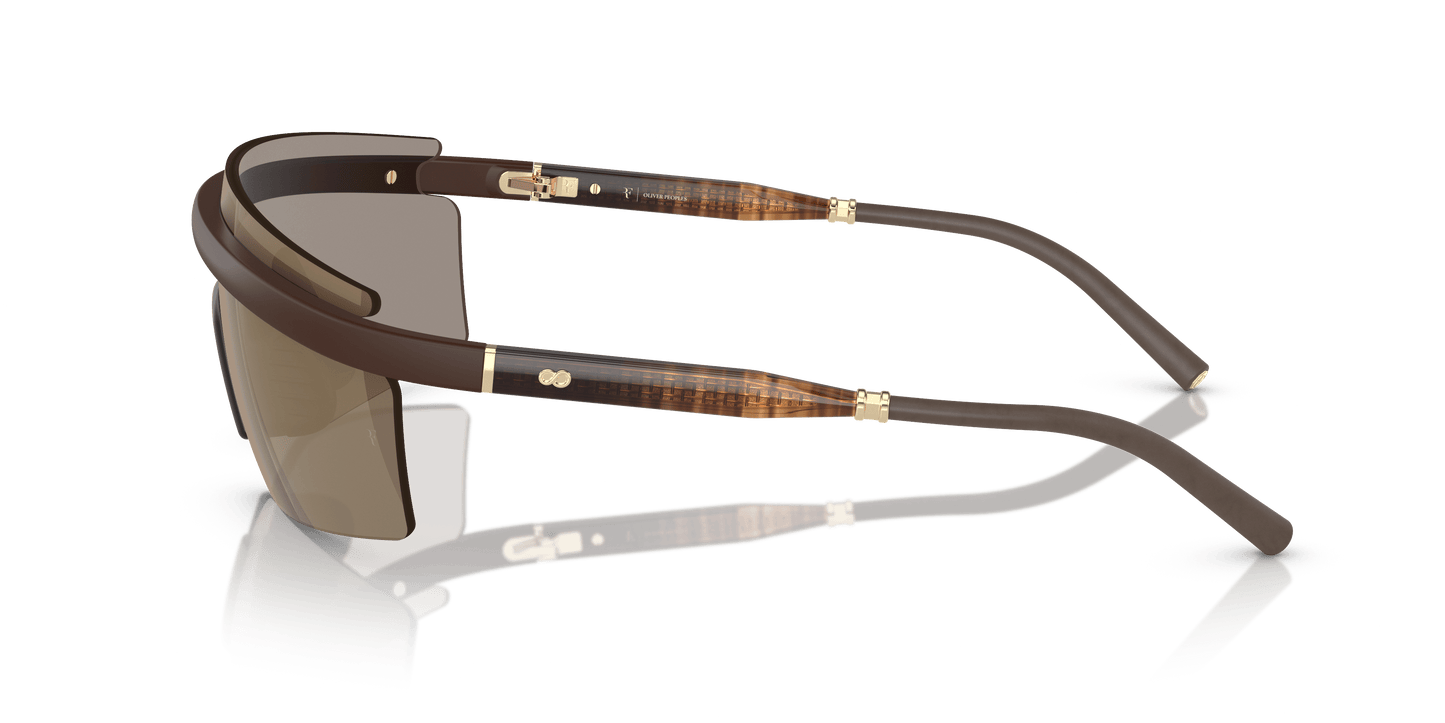 Oliver Peoples Sunglasses Semi-Matte Umber-Desert Flash Mirror | OLIVER PEOPLES OV5556S R-4 Semi-Matte Umber-Desert Flash Mirror