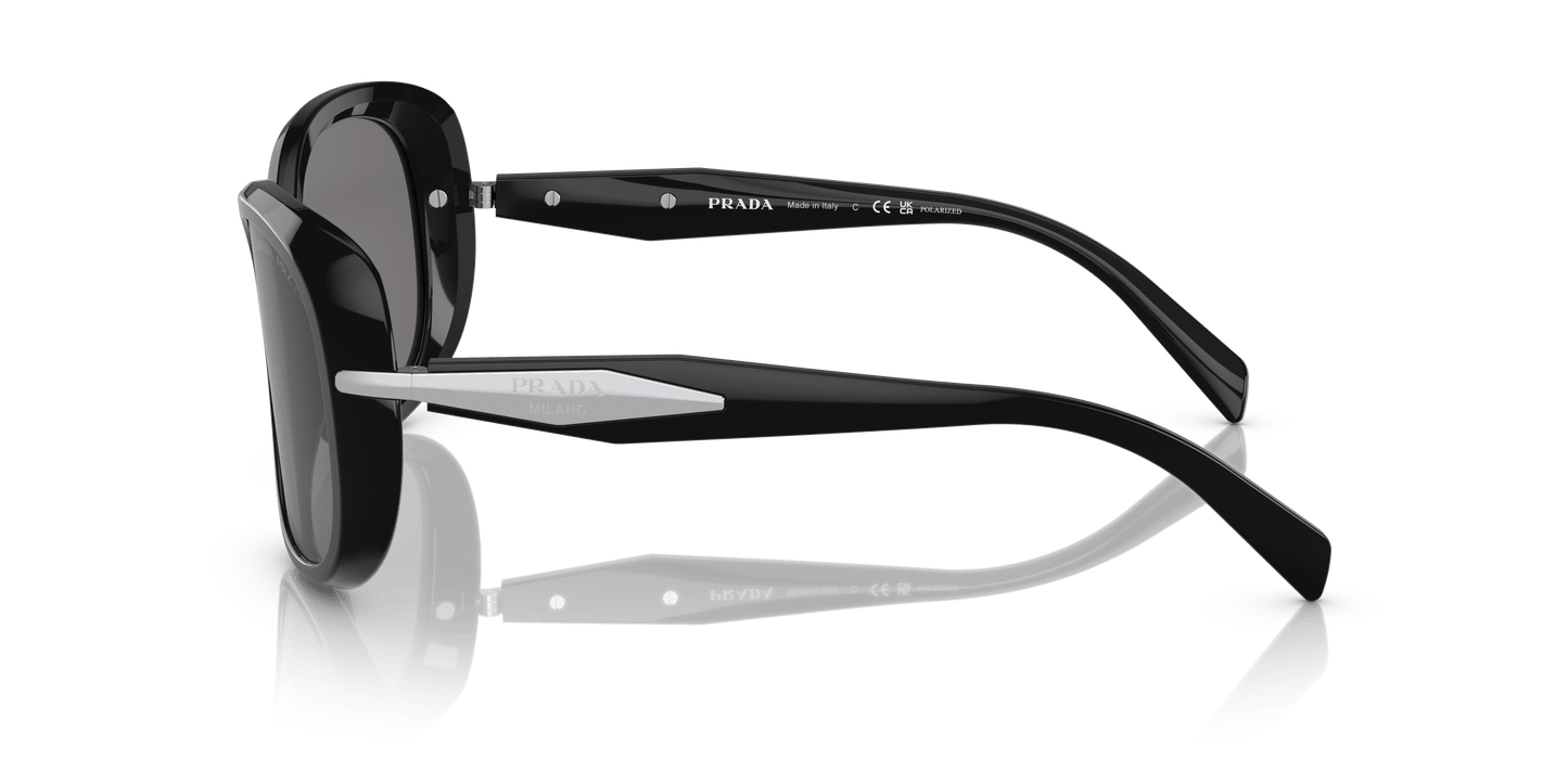 משקפי שמש פראדה שחור-קוטב אפור כהה | PRADA PR 04ZS Black-Polar Dark Grey