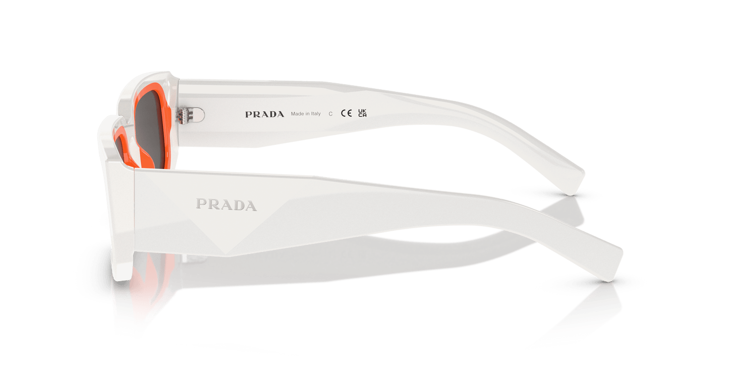 משקפי שמש פראדה טלק/כתום-אפור כהה | PRADA PR 06YS Talc/Orange-Dark Grey