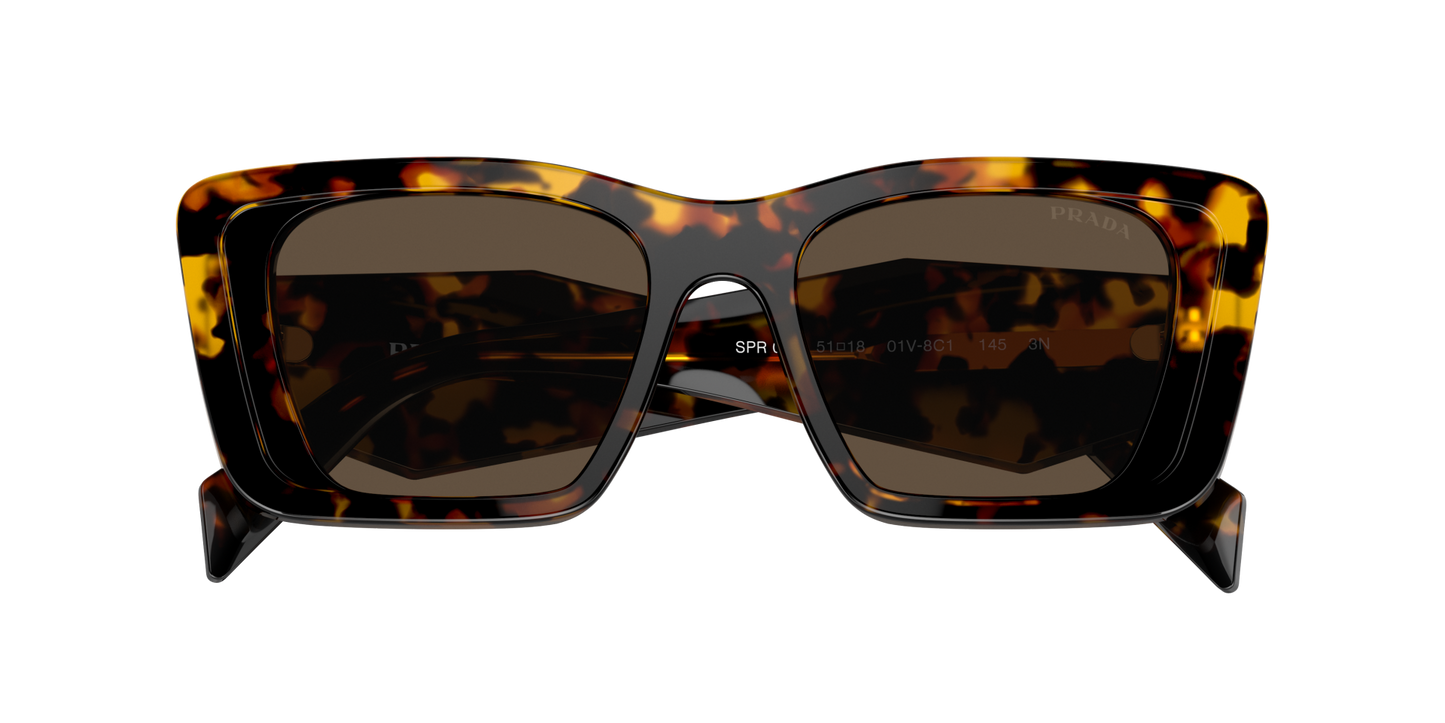 PRADA PR 08YS Havana Honey-Dark Brown Sunglasses