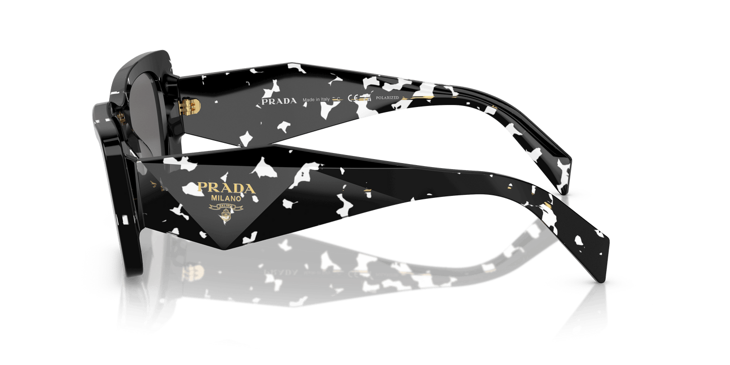 משקפי שמש פראדה שחור קריסטל צב-אפור כהה מקוטב | PRADA PR 08YS Black Crystal Tortoise-Dark Grey Polarized