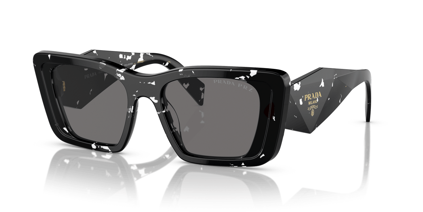 Prada Sunglasses Black Crystal Tortoise-Dark Grey Polarized | PRADA PR 08YS Black Crystal Tortoise-Dark Grey Polarized