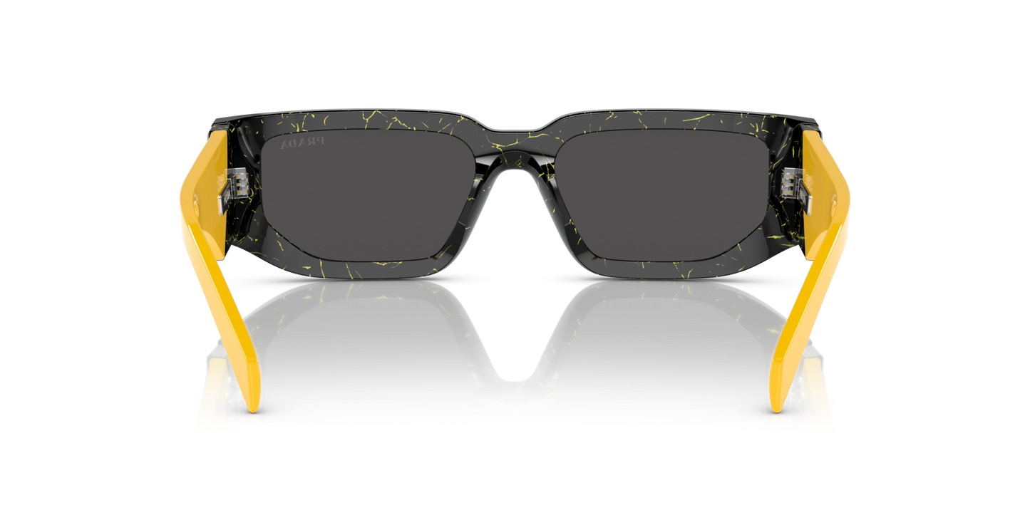 Prada Sunglasses Black Yellow Marble-Dark Grey | PRADA PR 09ZS Black Yellow Marble-Dark Grey