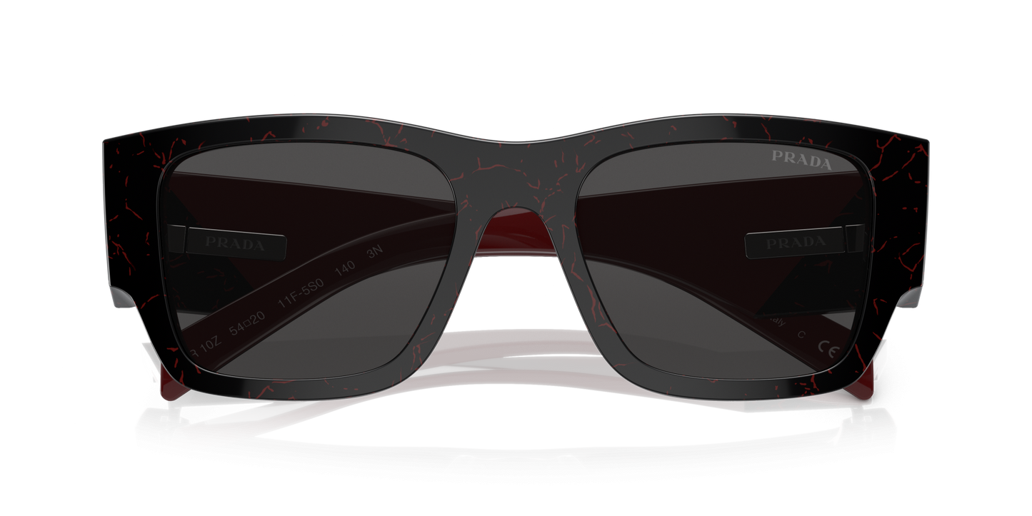 Prada PR 10ZS Black Etruscan Marble-Dark Grey Sunglasses