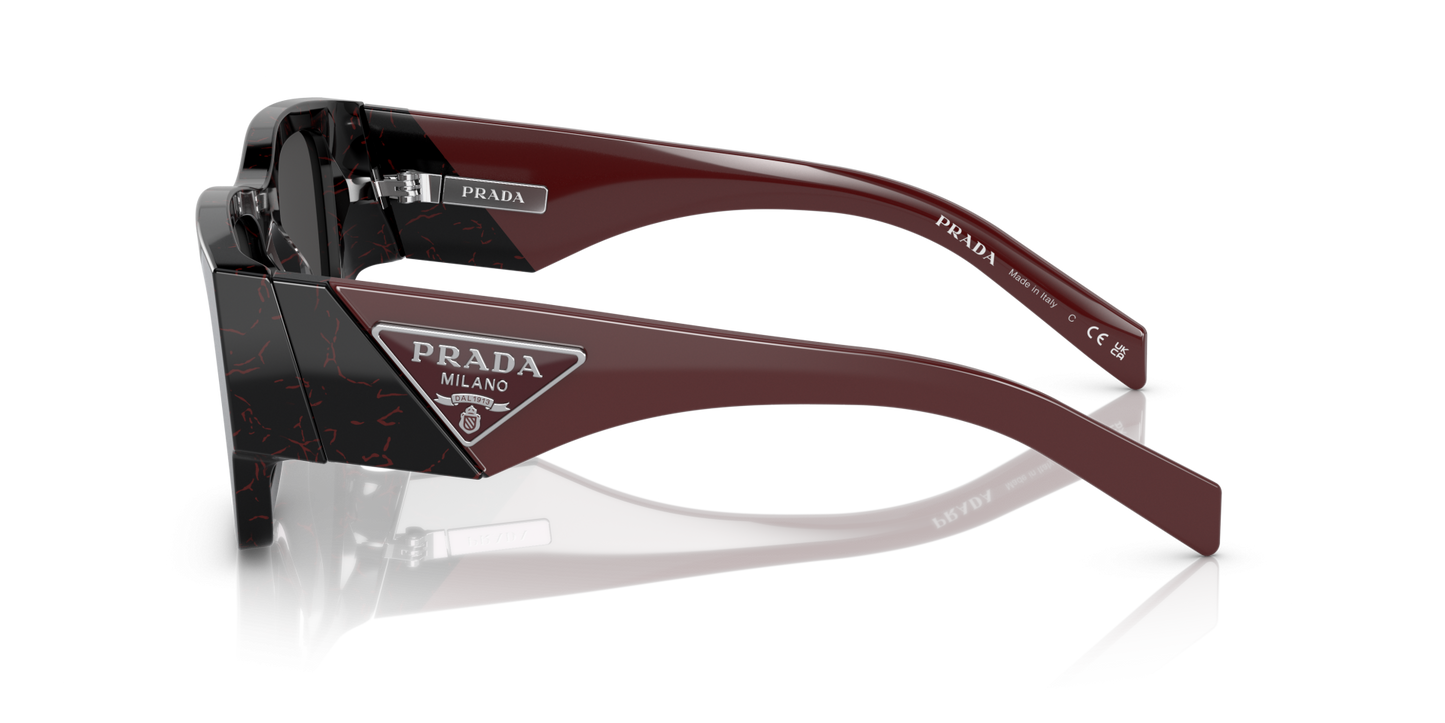 Prada PR 10ZS Black Etruscan Marble-Dark Grey Sunglasses