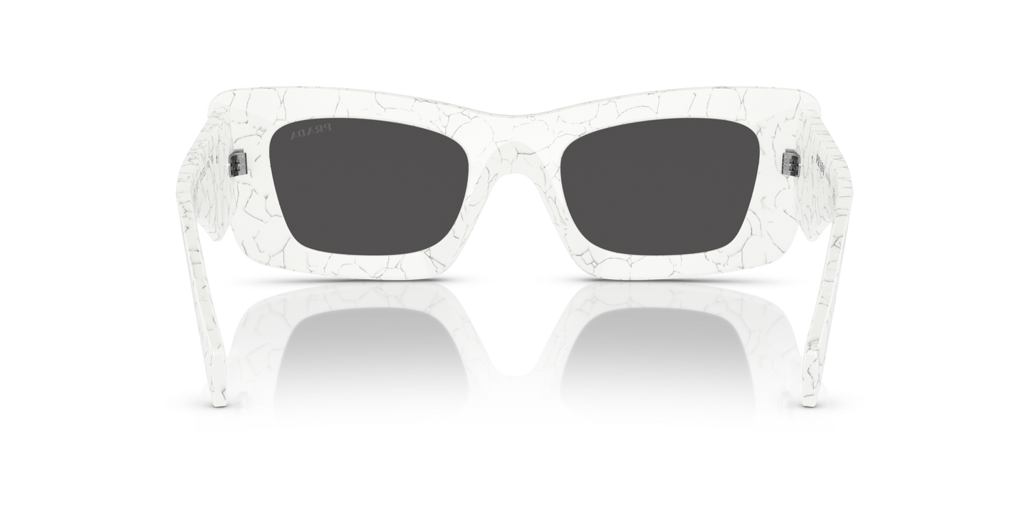 Prada Sunglasses Matte White Marble-Dark Grey | PRADA PR 13ZS Matte White Marble-Dark Grey