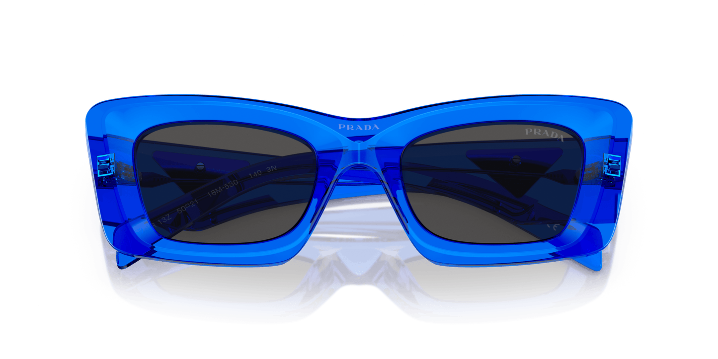 משקפי שמש פראדה קריסטל חשמלי כחול-אפור כהה | PRADA PR 13ZS Crystal Electric Blue-Dark Grey