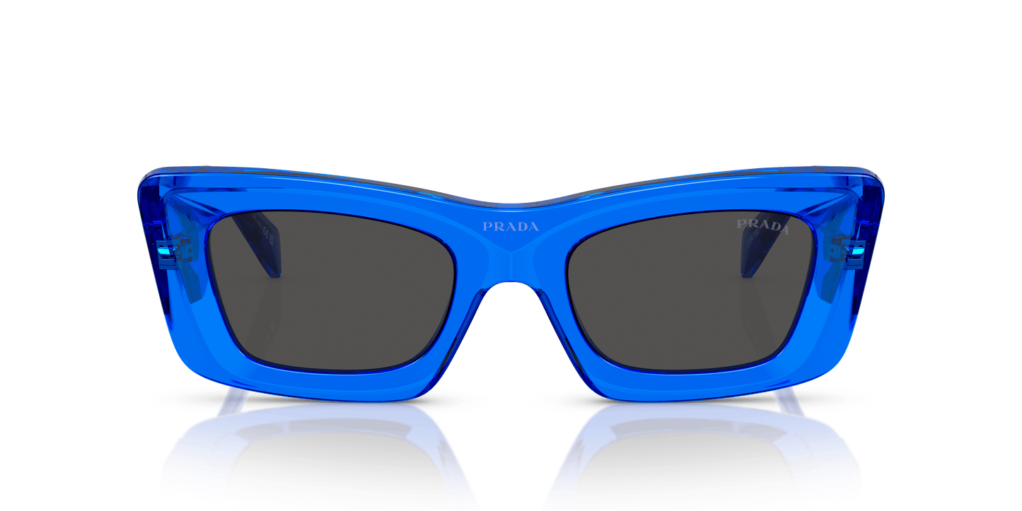 Prada Crystal Sunglasses Electric Blue-Dark Grey | PRADA PR 13ZS Crystal Electric Blue-Dark Grey