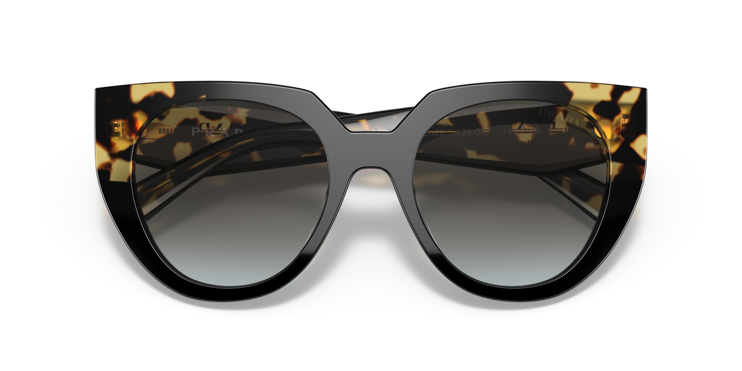 Prada Sunglasses Black/Tortoise-Grey Gradient | PRADA PR 14WS Black/Tortoise-Grey Gradient