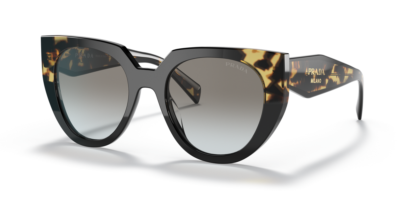 Prada Sunglasses Black/Tortoise-Grey Gradient | PRADA PR 14WS Black/Tortoise-Grey Gradient