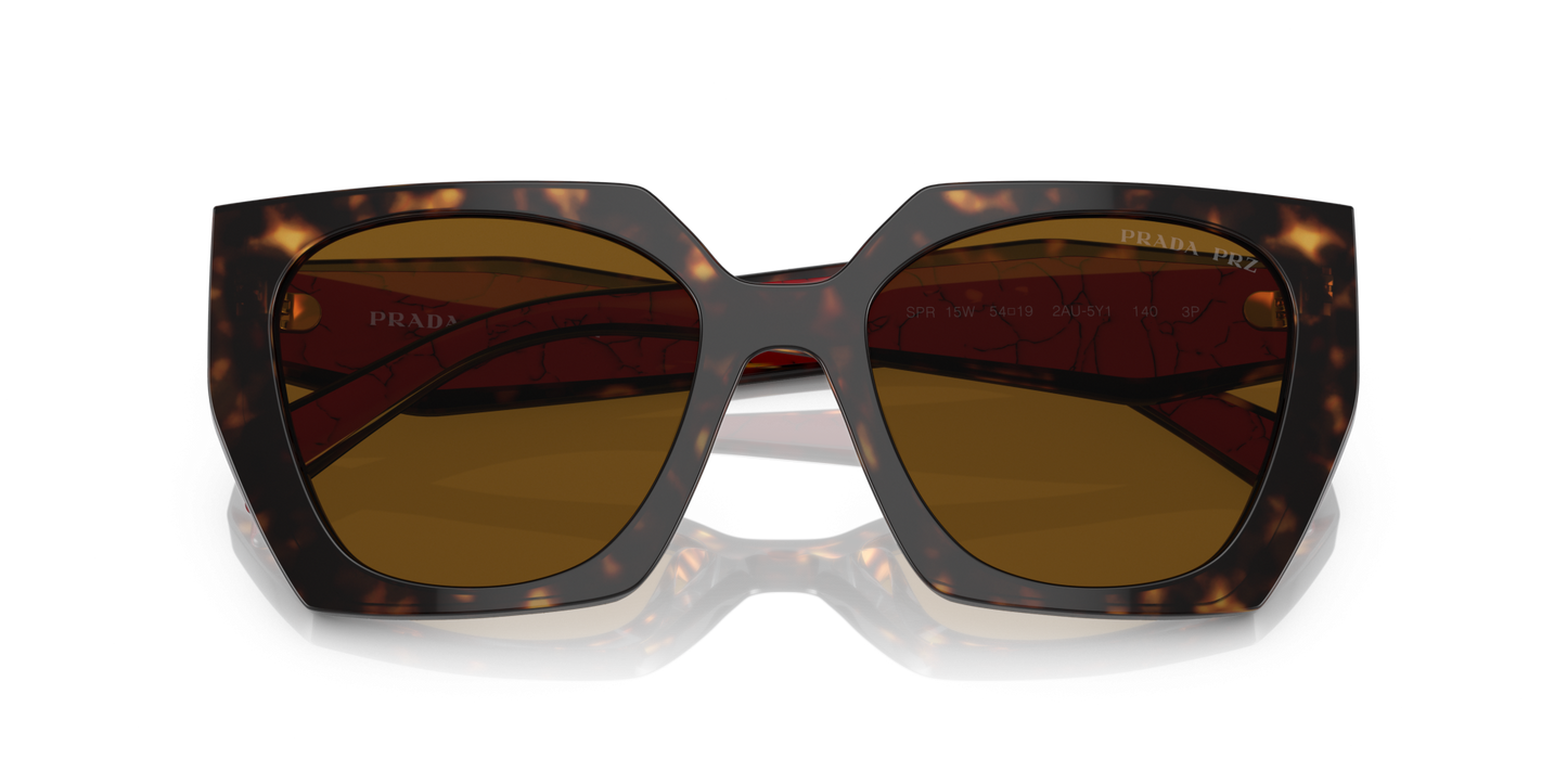 משקפי שמש פראדה צב-דרק חום פולאר | PRADA PR 15WS Tortoise-Dark Brown Polar