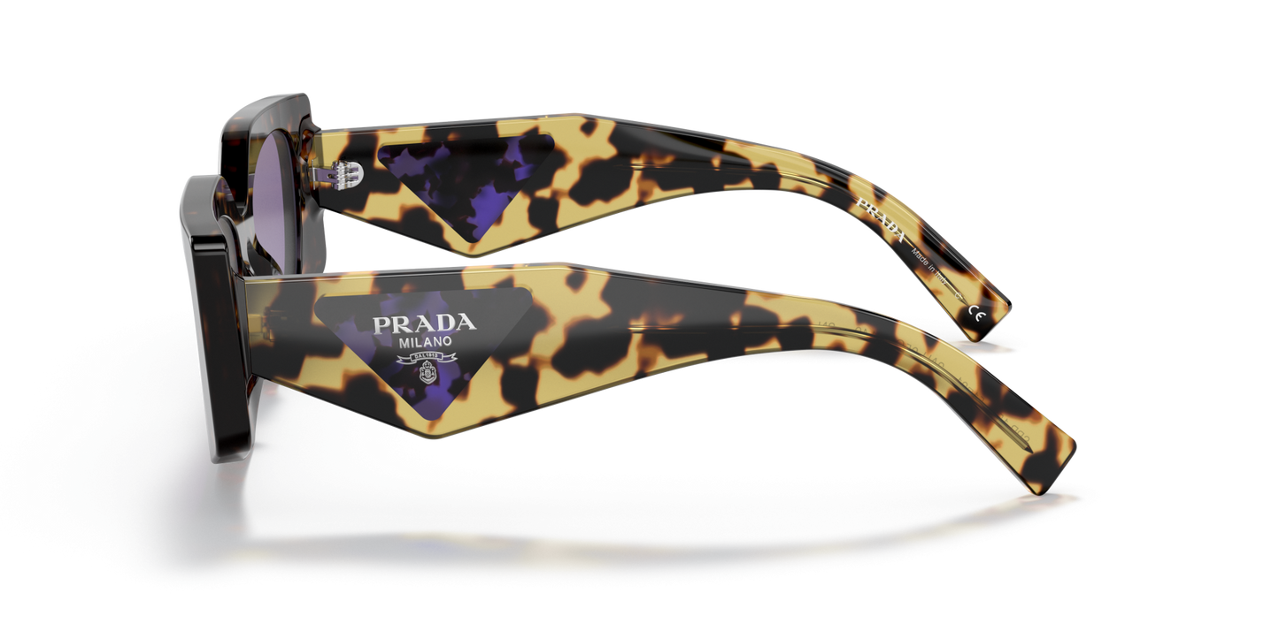 משקפי שמש פראדה צב-סגול מראה פנימי כסף | PRADA PR 15YS Tortoise-Violet Mirror Internal Silver