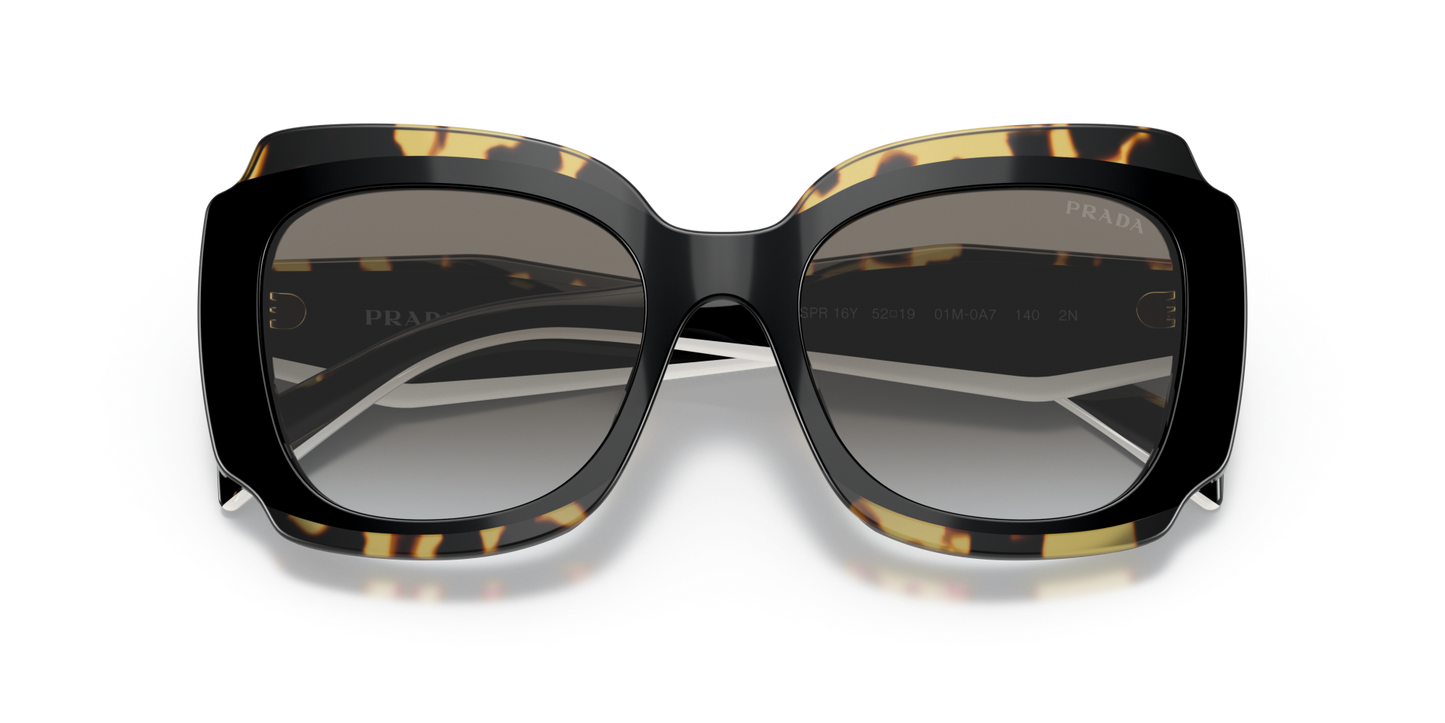 משקפי שמש פראדה שחור/הוואנה-אפור כהה | PRADA PR 16YS Black/Havana-Dark Grey