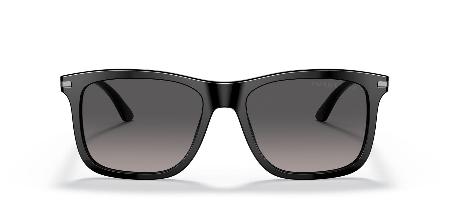 משקפי שמש של פראדה שחור-קוטב אפור שיפוע | Prada PR 18WS Black-Polarized Grey Gradient