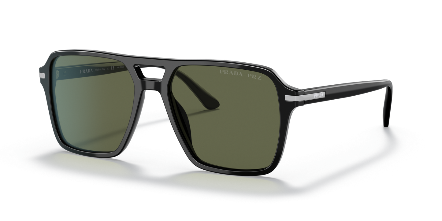 Prada Sunglasses Black-Green Polarized | Prada PR 20YS Black-Polarized Green