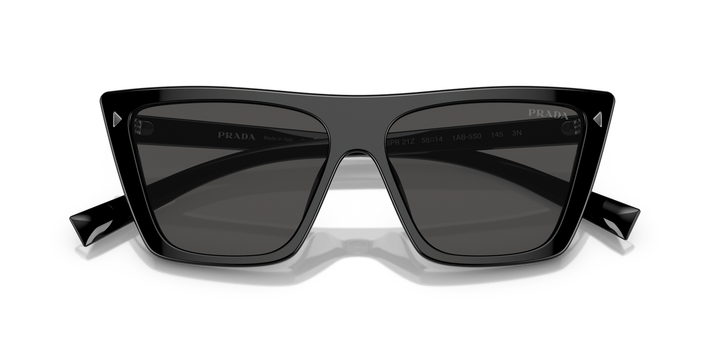 משקפי שמש פראדה שחור-אפור כהה | PRADA PR 21ZS Black-Dark Grey