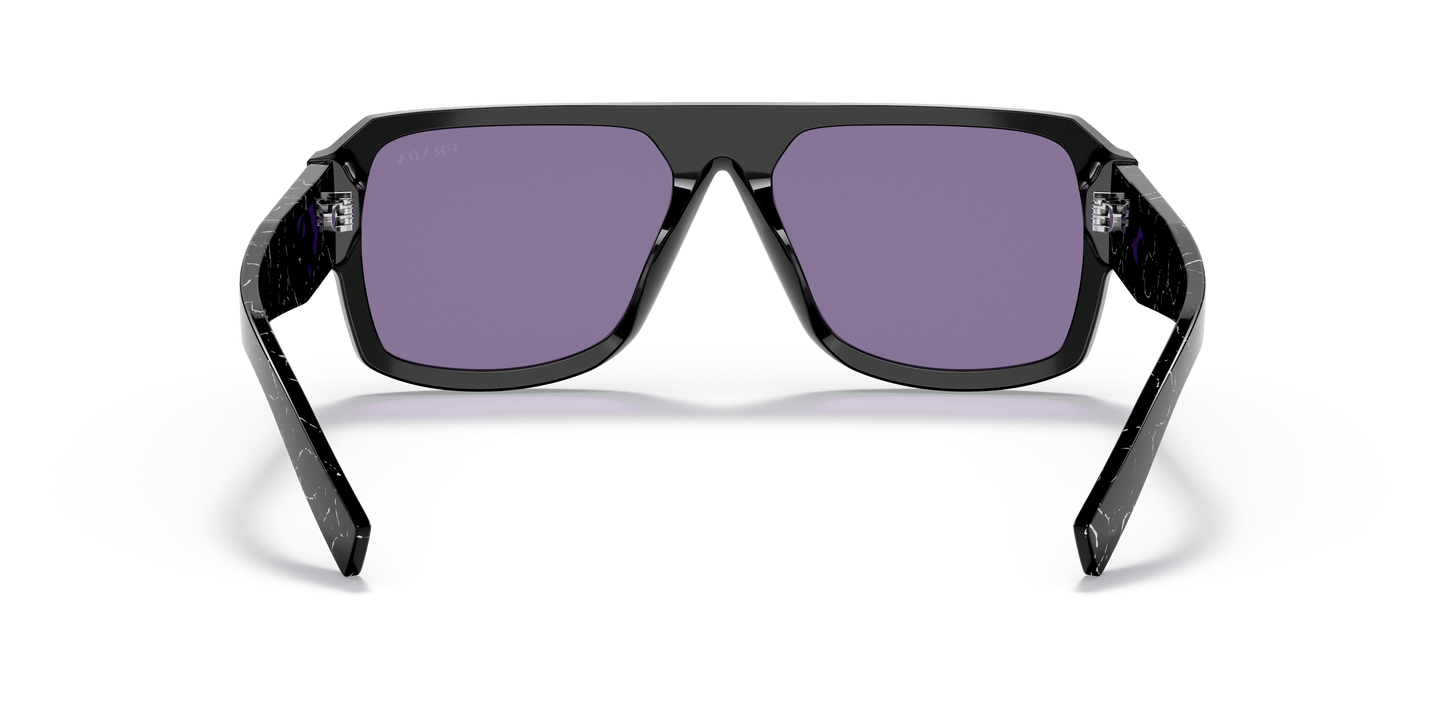 Prada PR 22YS Black-Violet Mirror Internal Silver Sunglasses