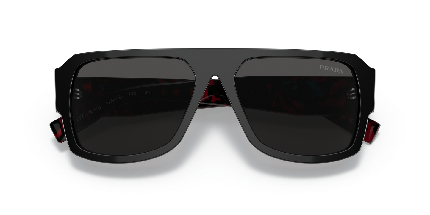 משקפי שמש פראדה שחור-אפור כהה | Prada PR 22YS Black-Dark Grey