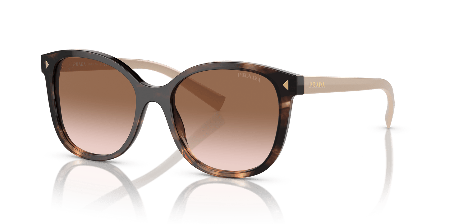 Prada Sunglasses Caramel Tortoise-Brown Gradient | PRADA PR 22ZS Caramel Tortoise-Brown Gradient