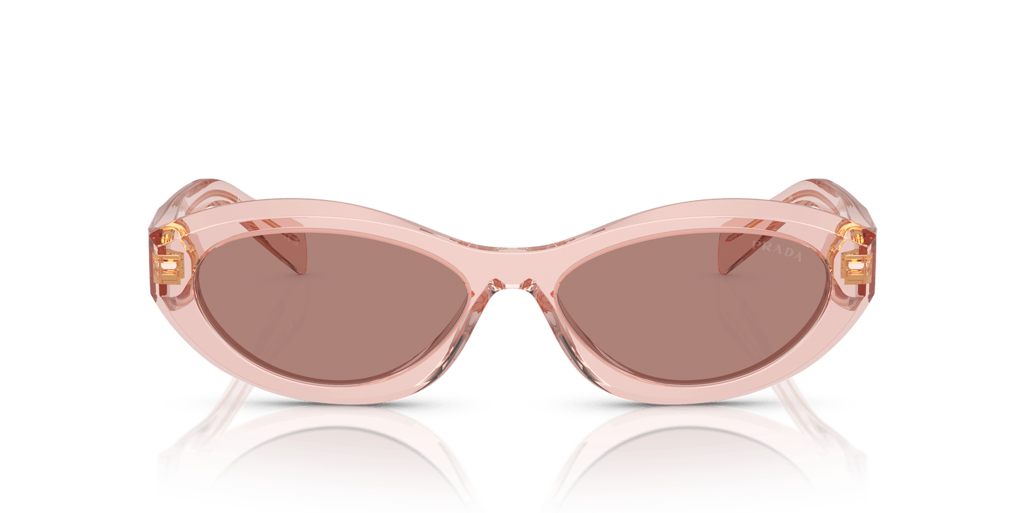 Prada Sunglasses Transparent Peach-Light Brown | PRADA PR 26ZS Transparent Peach-Light Brown