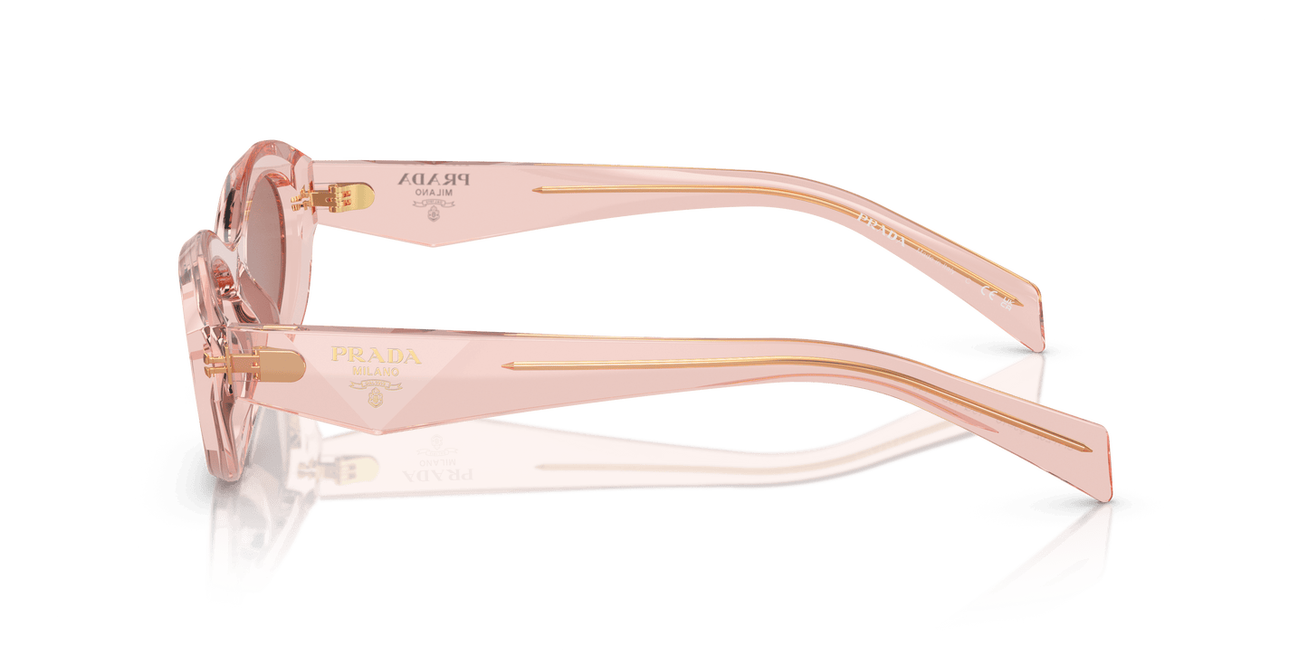 Prada Sunglasses Transparent Peach-Light Brown | PRADA PR 26ZS Transparent Peach-Light Brown