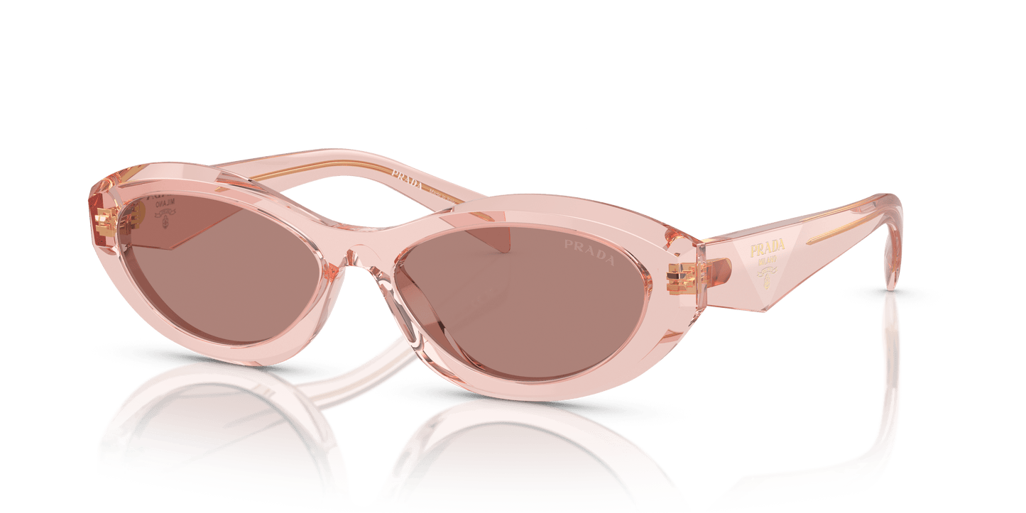 Prada Sunglasses Transparent Peach-Light Brown | PRADA PR 26ZS Transparent Peach-Light Brown