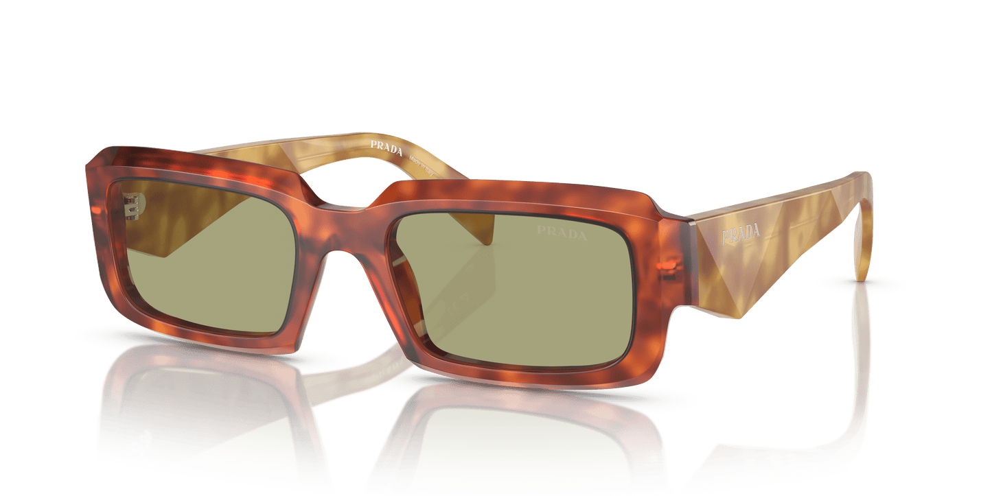 Prada Sunglasses Cognac Tortoise-Green | Prada PR 27ZS Cognac Tortoise-Green