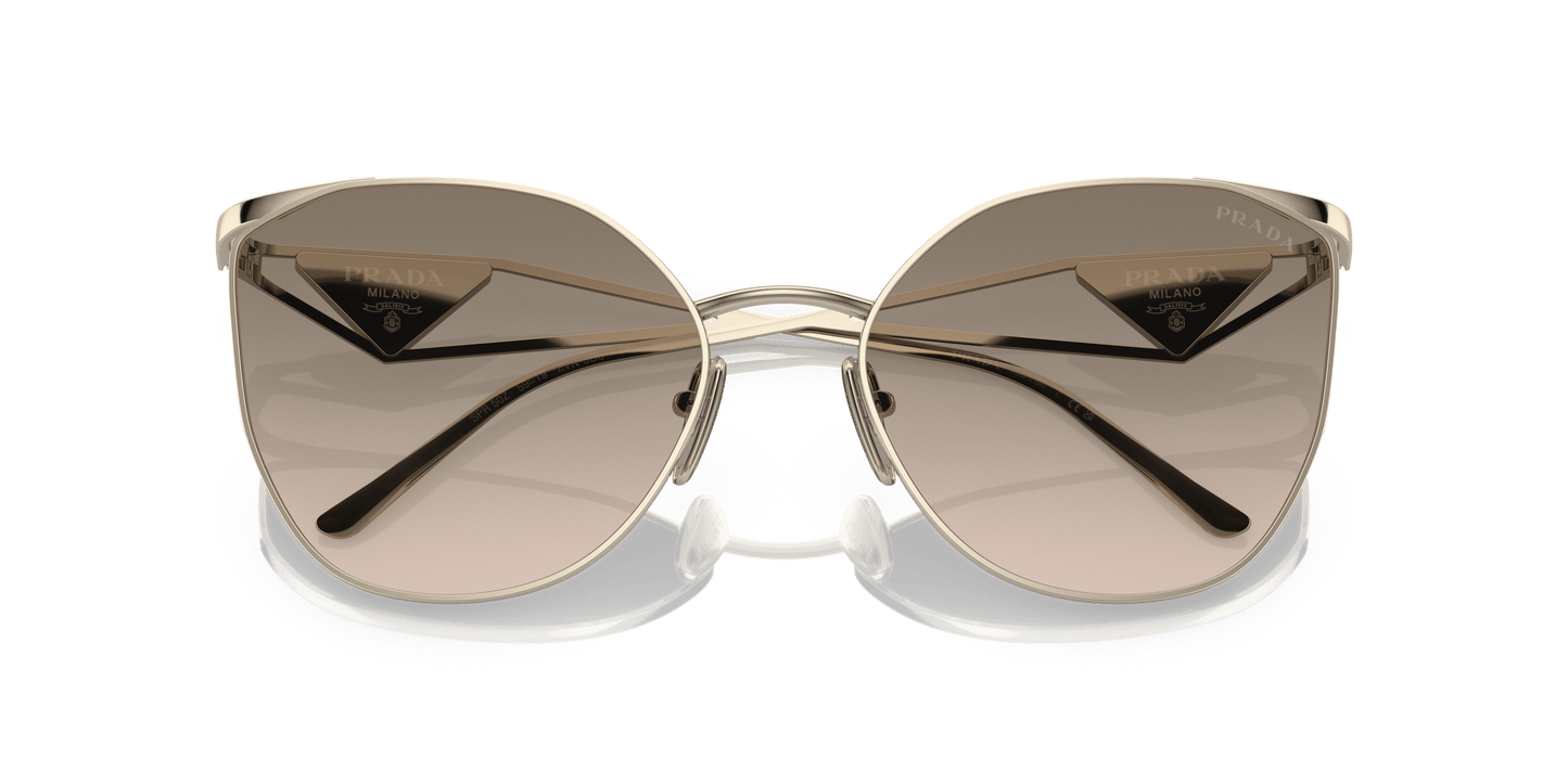משקפי שמש של פראדה בצבע זהב-חום חיוור בצבע אפור | PRADA PR 50ZS Pale Gold-Brown Gradient Grey