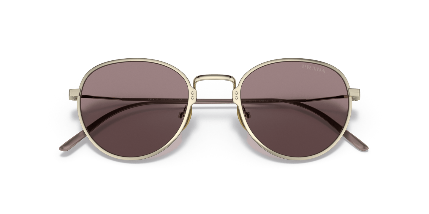 Prada PR 53WS Gold-Light Purple Brown Sunglasses