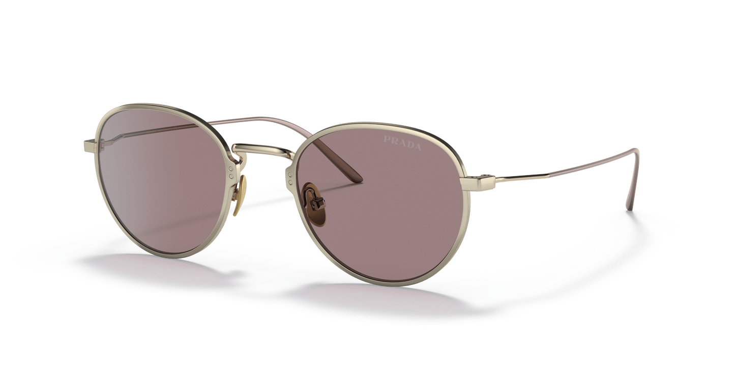 Prada PR 53WS Gold-Light Purple Brown Sunglasses