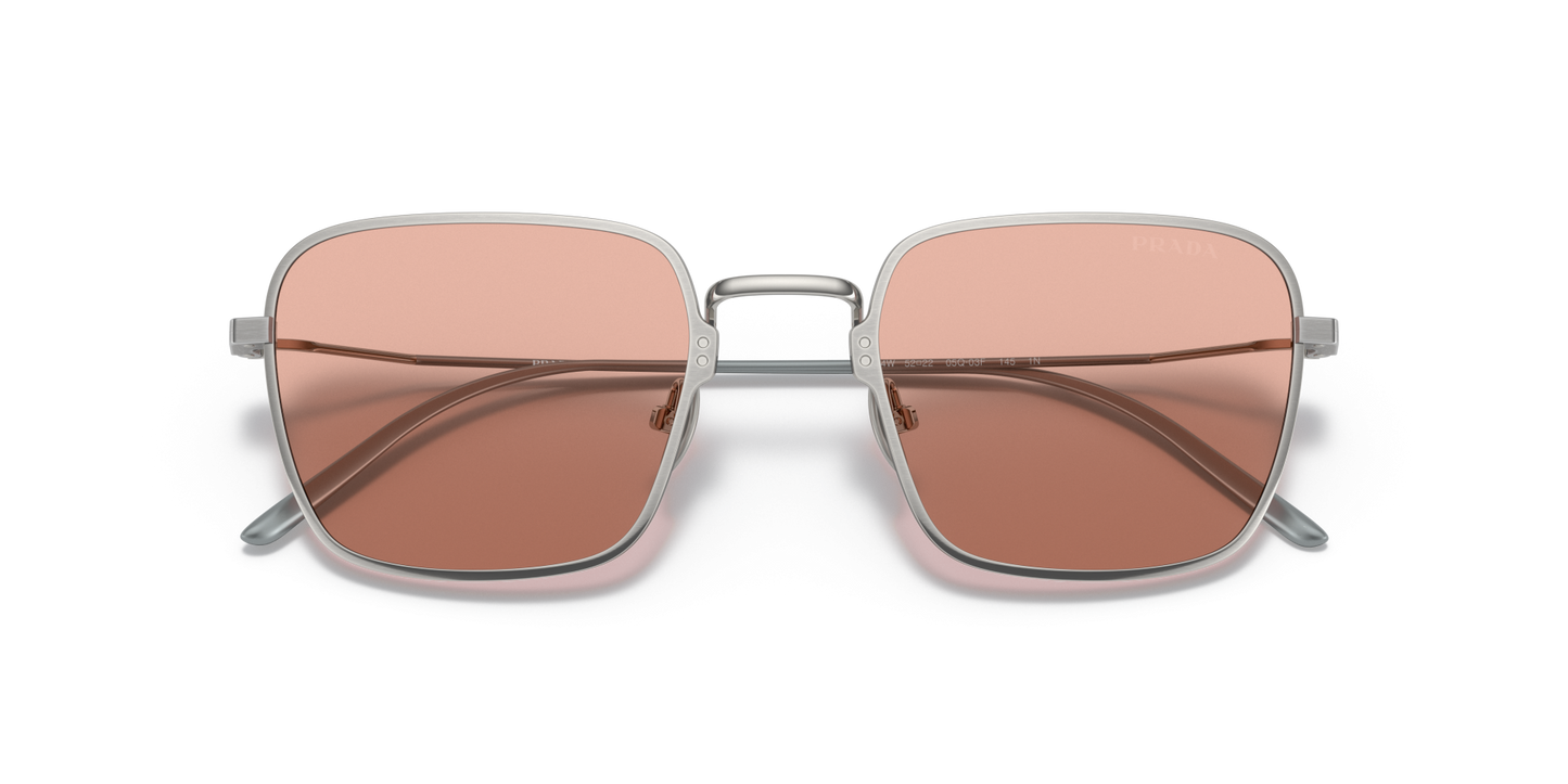 Prada Sunglasses Satin Titanium-Dark Pink | PRADA PR 54WS Satin Titanium-Dark Pink