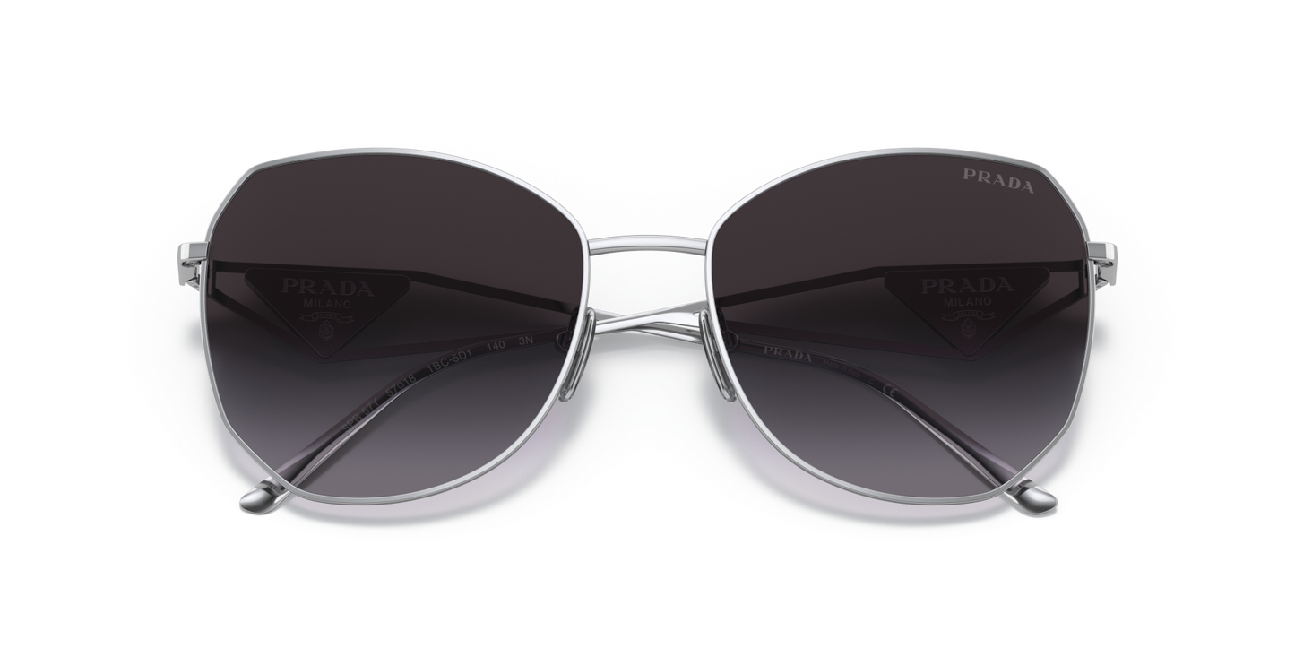 Prada Sunglasses Silver-Grey Gradient | PRADA PR 57YS Silver-Grey Gradient