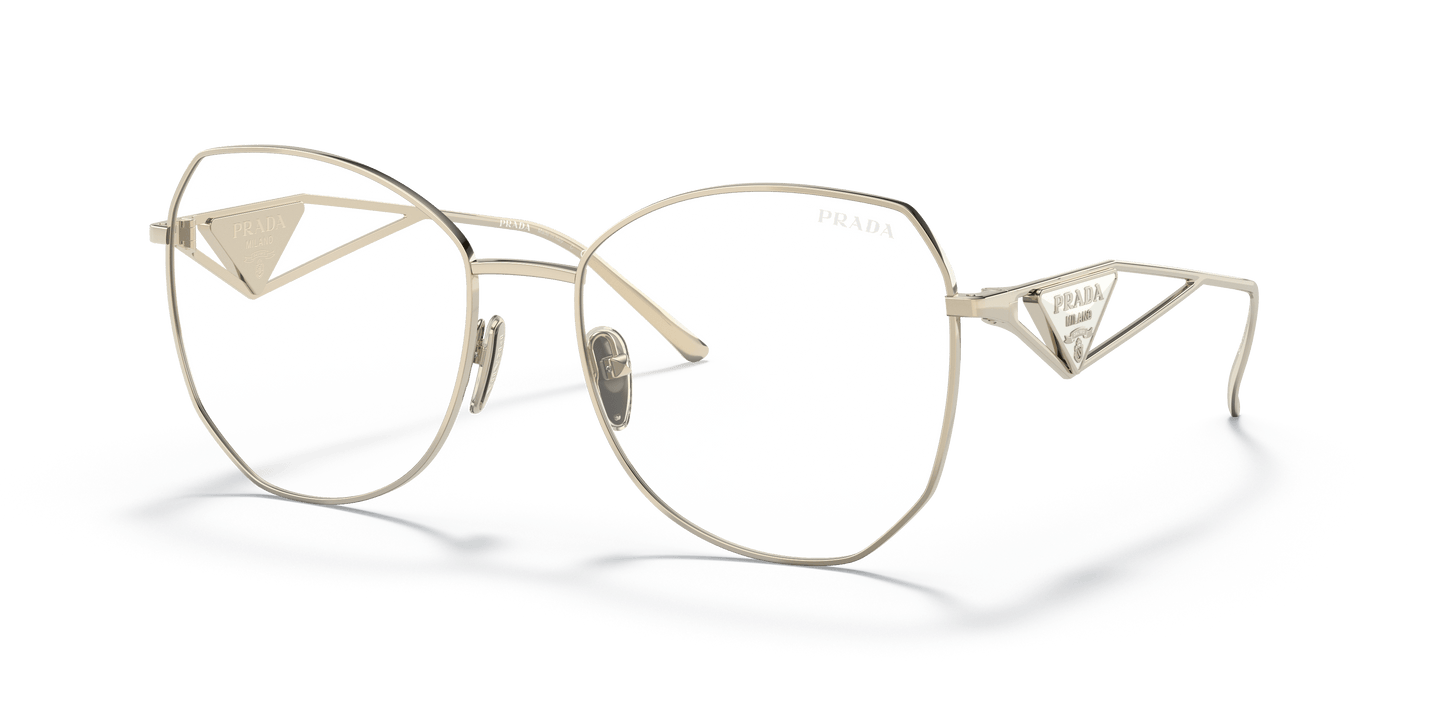 Prada Sunglasses Pale Gold-Clear Blue Light Filter | PRADA PR 57YS Pale Gold-Clear Blue Light Filter