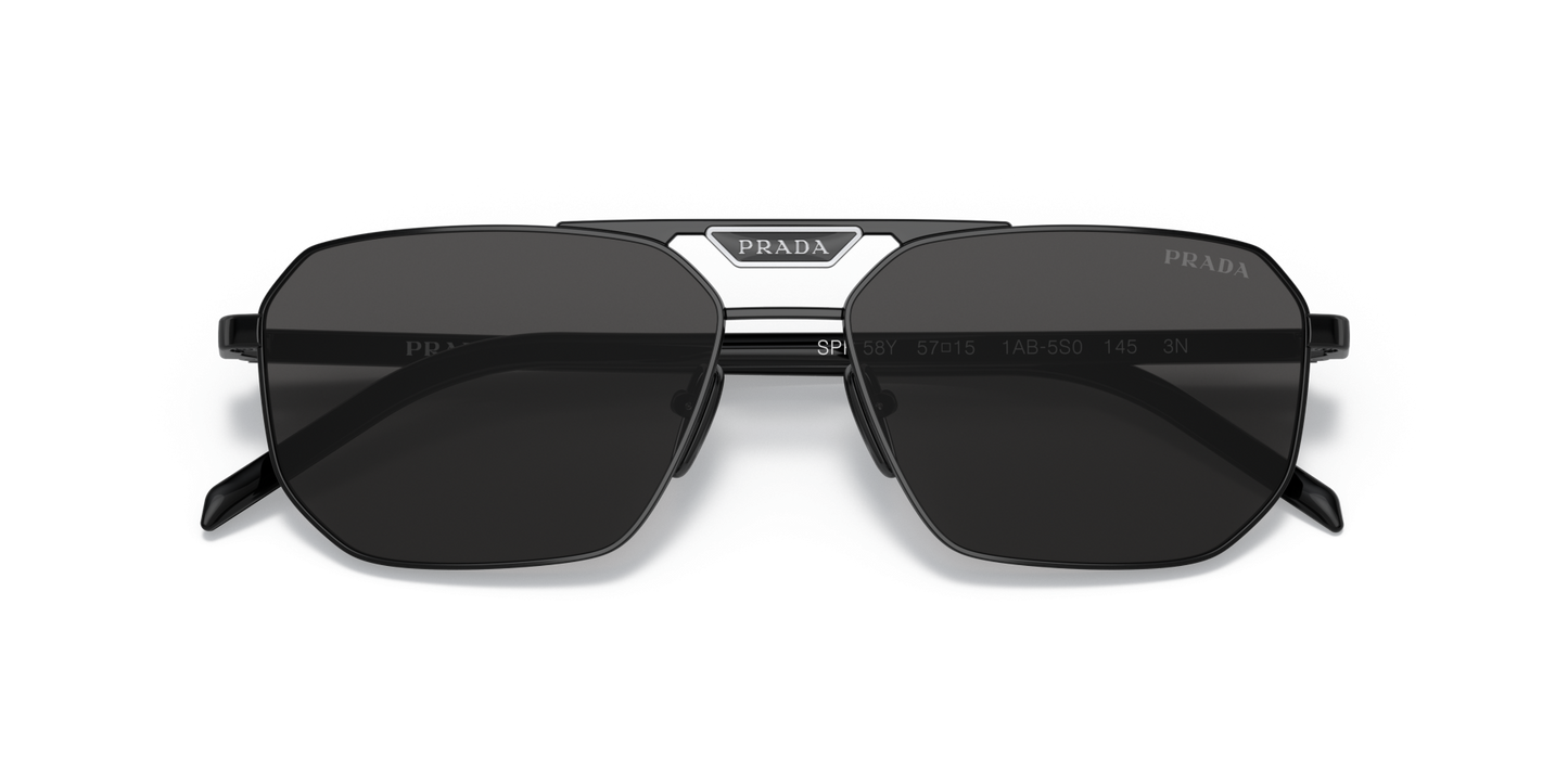 משקפי שמש פראדה שחור-אפור כהה | Prada PR 58YS Black-Dark Grey