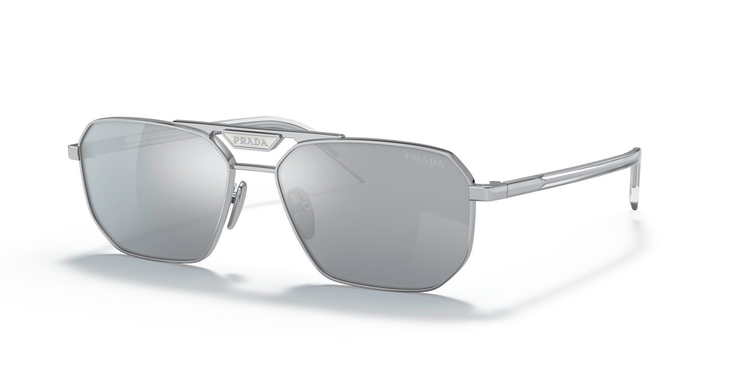 Prada Sunglasses Mirror Silver-Blue Silver 80 | Prada PR 58YS Silver-Blue Mirror Silver 80