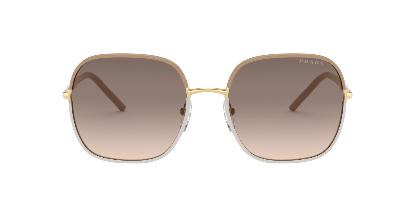 Prada Sunglasses Beige-Light Brown Gradient Light Grey | PRADA PR 67XS Beige-Light Brown Gradient Light Grey