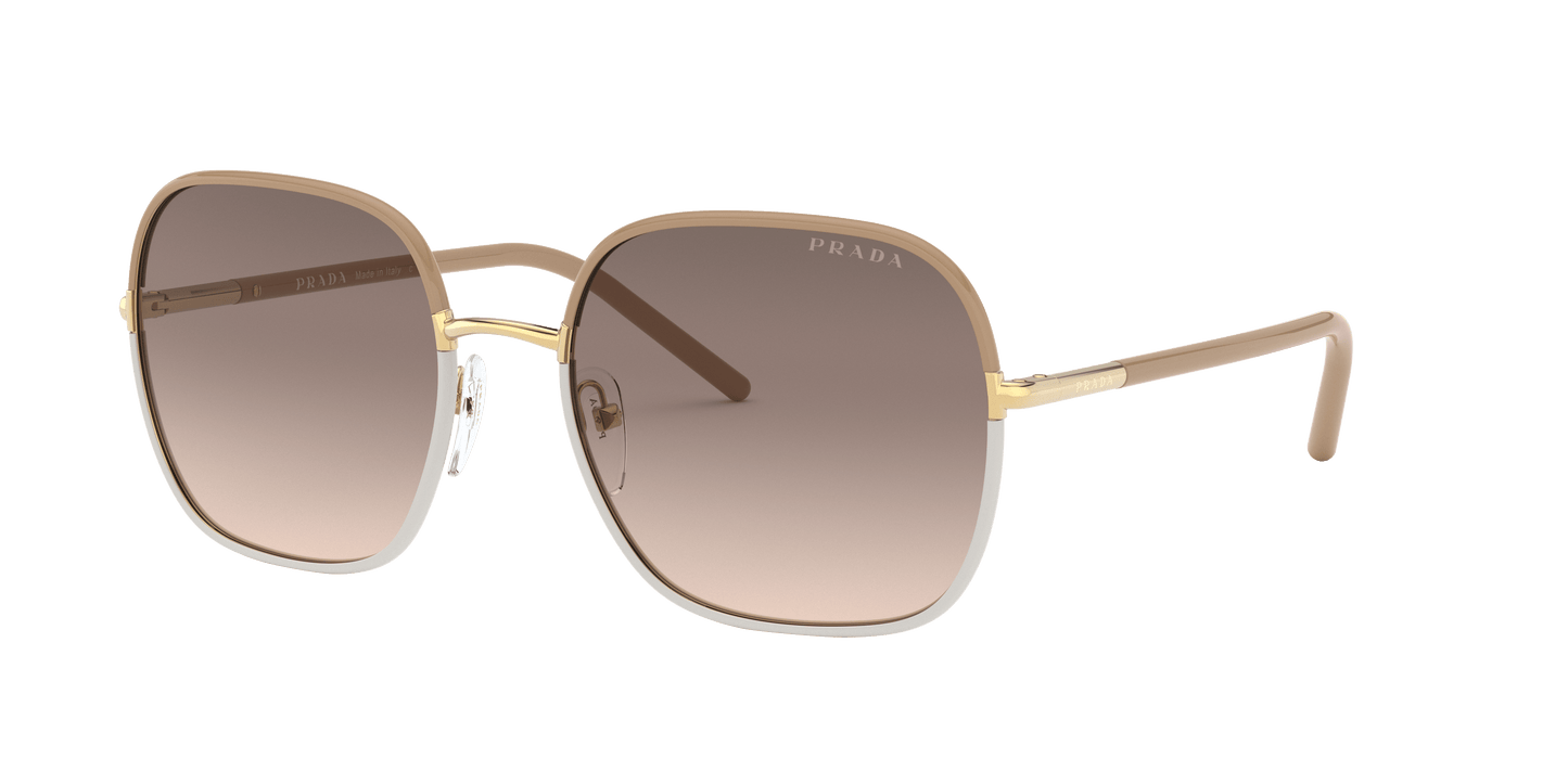 Prada Sunglasses Beige-Light Brown Gradient Light Grey | PRADA PR 67XS Beige-Light Brown Gradient Light Grey